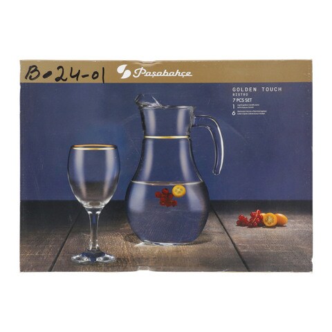 Pasabahce Golden Touch Sodalime Glass(96931) (Pack of 7)