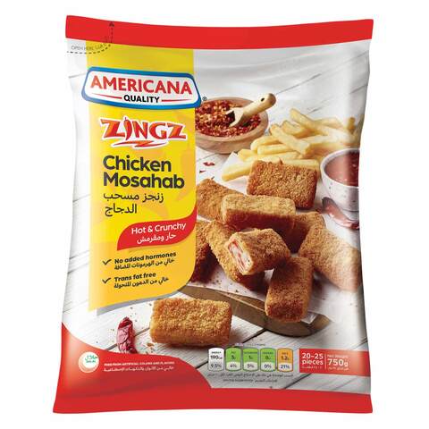Buy Americana Zingz Chicken Mohasab- Hot  Crunchy 750g in Saudi Arabia
