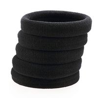YeeFan 20 Pieces Hair Ties Bands Black Elastics Ponytail Holders Headband For Thick Heavy And Curly Natural Rope