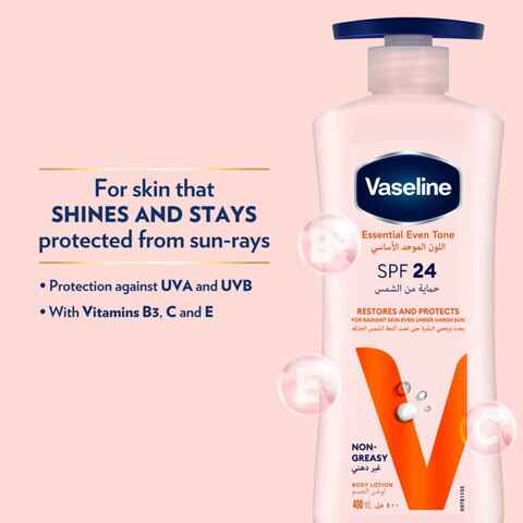 Vaseline Essential Even Tone Body Lotion SPF 24 400ml