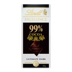Buy Lindt Excellence 99% Dark Cocoa Chocolate 50g in Saudi Arabia