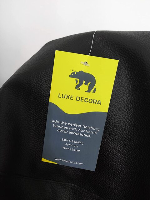 Luxe Decora PVC Bean Bag (Black)