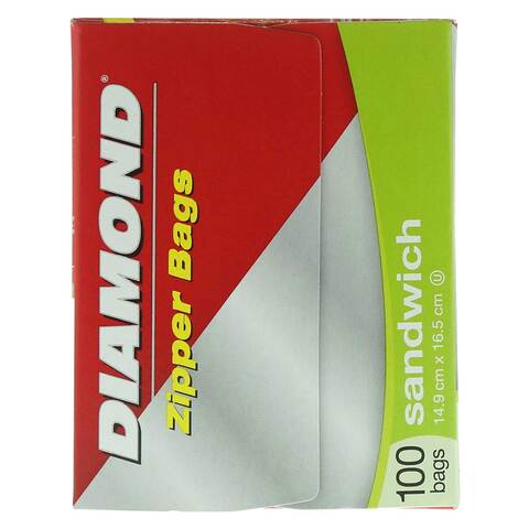 Diamond Zipper Sandwich Bags 50