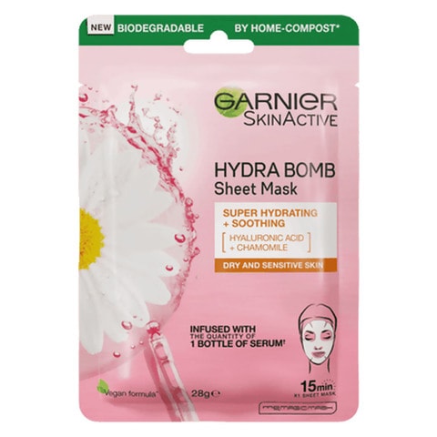Garnier SkinActive Sheet Mask Hydra Bomb Hyaluronic Acid And Chamomile White 32ml