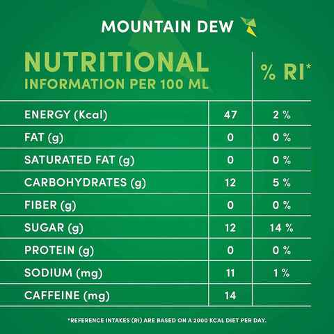 Mountain Dew Carbonated Soft Drink 330ml