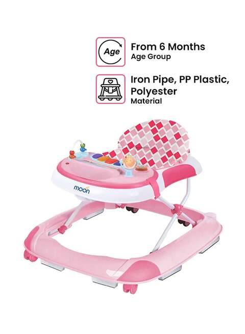Moon Pace Baby Walker, Pink