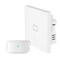 Broadlink TC3 UK Standard 1 Gang Smart Light Switch With Hub, Smart Home control Wifi Wall Switch,No Neutral，Works with Alexa Google Home IFTTT,Hub Include