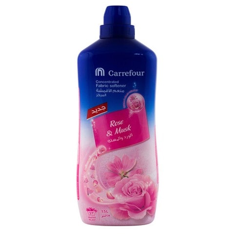 Carrefour Concentrated Fabric Softener Rose And Musk 1.5L Pack of 2