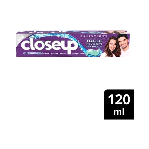 Close Up Triple Fresh Formula Gel Eucalyptus Freeze Toothpaste Purple 120ml