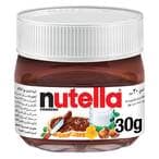 Buy Nutella Hazelnut Chocolate Breakfast Spread Jar 30g in UAE