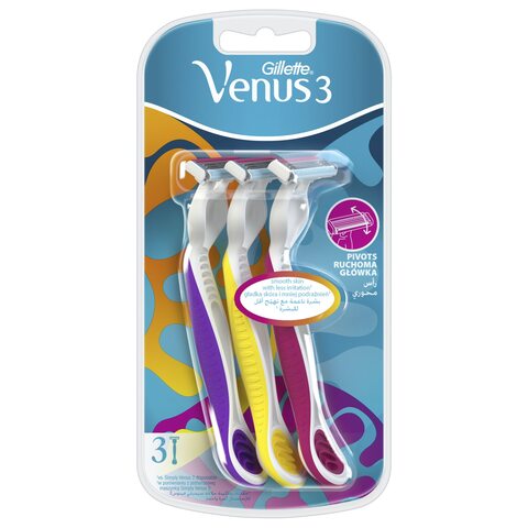 Gillette Simply Venus 3 Plus Disposable Razor Multicolour 3 count