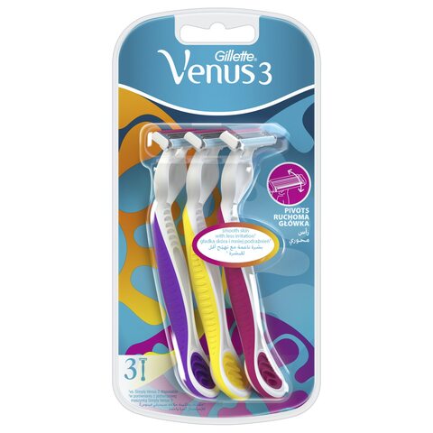 Gillette Simply Venus 3 Plus Disposable Razor Multicolour 3 Razors