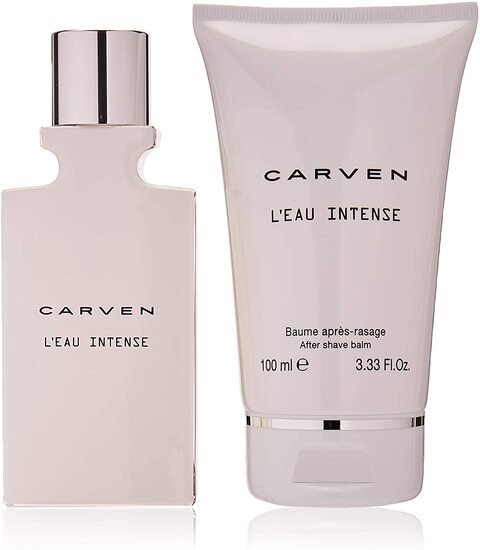 اشتري Carven Leau Intense For Men - 2 Pc Gift Set 1.66Oz EDT Spray, 3.33Oz After Shave Balm في الامارات