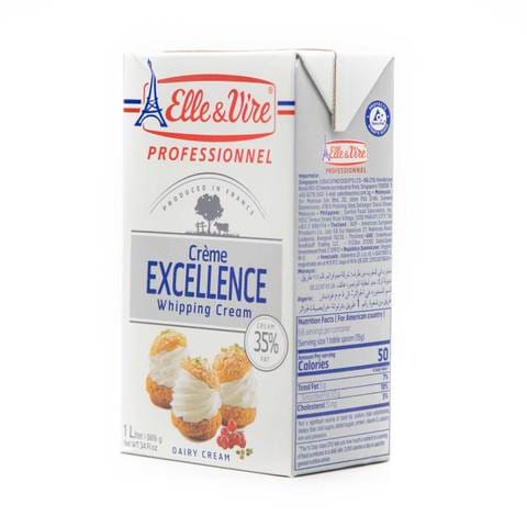 Elle &amp; Vire Excellence Whipping Cream 1L