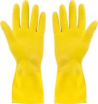 ZALCOON Household Cleaning Gloves, Professional Natural Rubber Latex Dishwashing Gloves, Reusable Kitchen  Gloves (Medium)