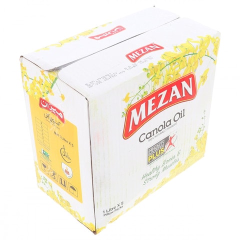 Mezan 100 Percent Naturally Sourced Canola Oil 1 Litre x 5 Pillow Packs