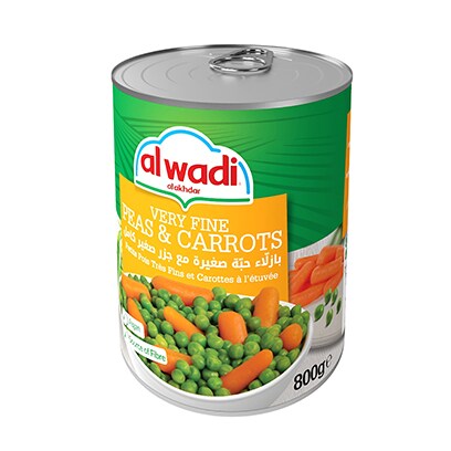Al Wadi Al Akhdar Very Fine Peas And Carrots 800GR