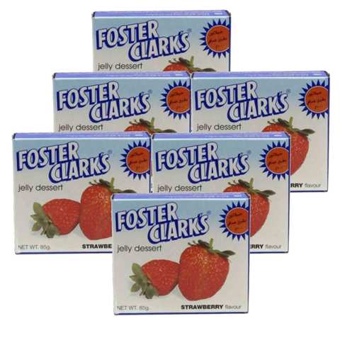 Foster Clark&#39;S Jelly Beef Strawberry Flavor 85 Gram 6 Pieces
