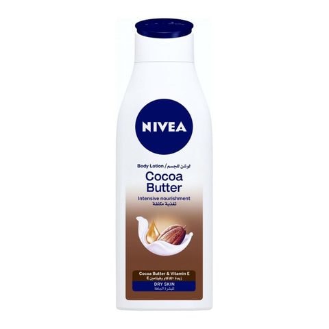 NIVEA Body Lotion Moisturizer for Dry Skin, 48h Moisture Care, Cocoa Butter Vitamin E, 250ml