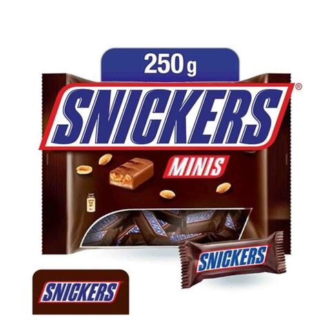 snickers mini candy bar nutrition facts