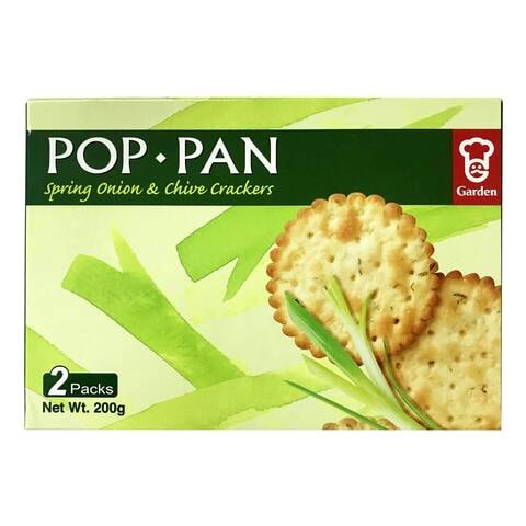 Garden Pop Pan Spring Onion And Chive Crackers 200g