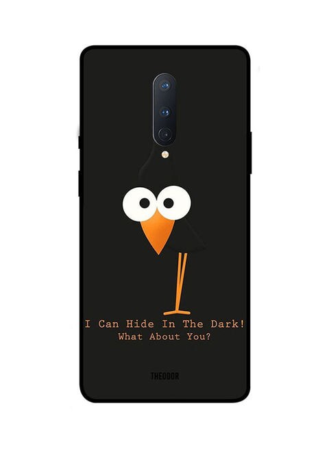 Theodor - Protective Case Cover For Oneplus 8 Dark Grey/Orange/White