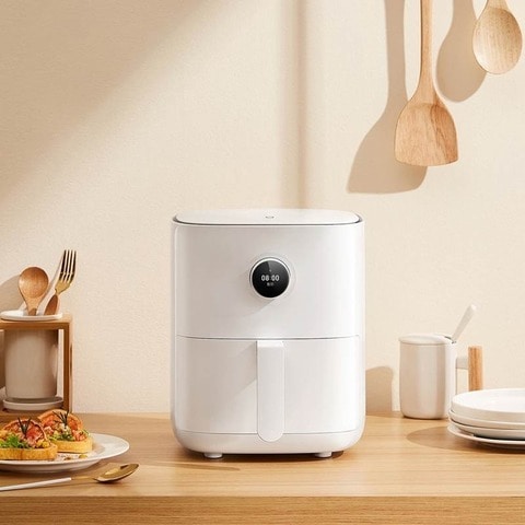 Xiaomi Smart Air Fryer 3.5L BHR4849EU 24 Hour Pre-scheduling OLED Display Air frying丨Baking丨Yoghurt丨Dried Fruit丨Defrosting   Support Mi Home App Control   - White COLOR