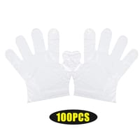 Generic-Disposable PE Gloves Single Use Transparent Gloves Latex Free Safe Glove for Children Food Prep Food Service Use 100PCS/Pack
