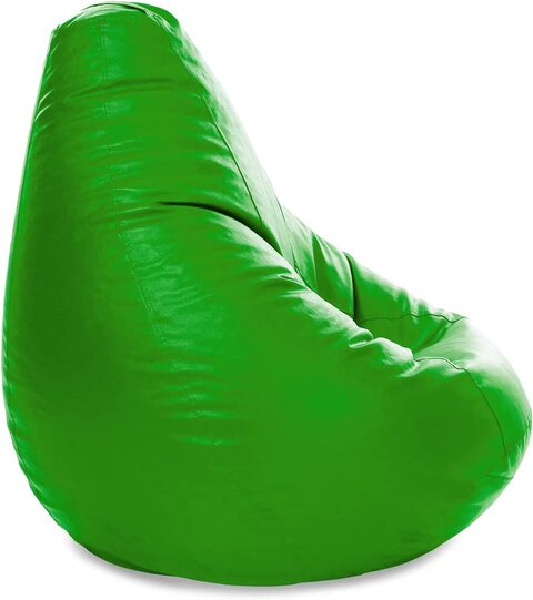 Luxe Decora PVC Bean Bag With Filling (Large, Green)