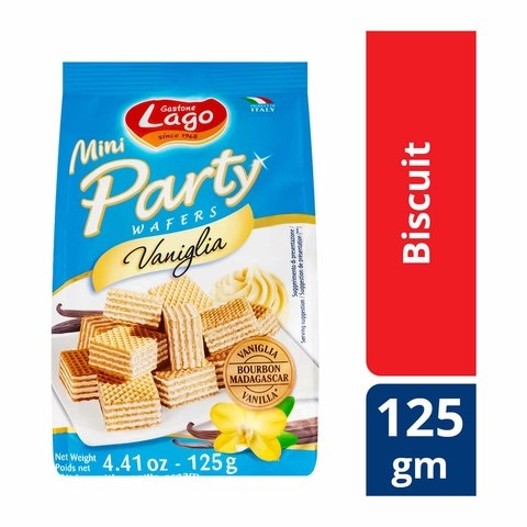Gastone Lago Mini Party Wafers Vanilla -  125 Gram