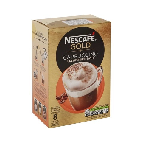 Buy Nescafe Gold Cappuccino Unsweetened 8 Sachets Online