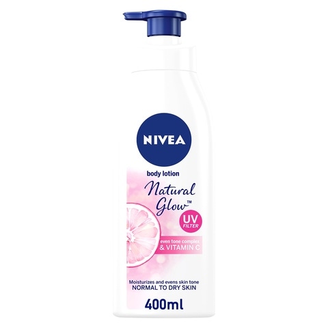 NIVEA Even Tone Body Lotion Natural Glow Complex &amp; Vitamin C UV Protection All Skin Types Jar 400ml 