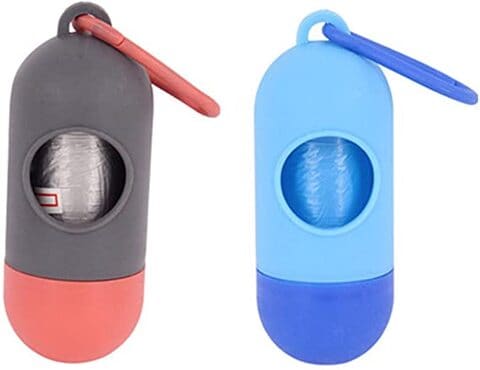 اشتري DAISO Pet Supply Dog Pet Waste Poop Bags with Leash Clip and Bag Dispenser في الامارات