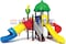 Rainbow Toys, Outdoor Children Playground Set Garden Climbing Frame Swing Slide 5.7 * 6.1 * 3.3 Meter RW-12037