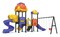 Rainbow Toys - Outdoor Children Playground Set Garden Climbing frame Swing Slide 7.3 * 7 * 4 Meter RW-11030