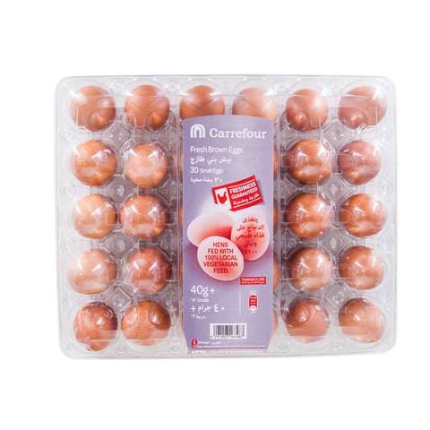 Carrefour Fresh Brown Eggs Small 30 count