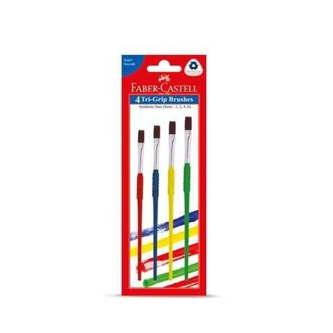 FABER-CASTELL 4 Paint Brushes (Flat) 