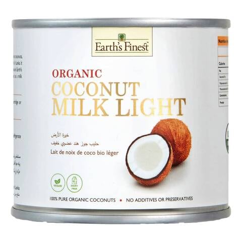 Earth&#39;s Finest Organic Coconut Milk Light 200ml