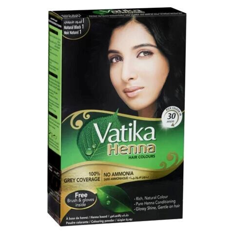 Buy Dabur Vatika Henna Natural Black Hair Colour 10g Online Shop Beauty Personal Care On Carrefour Uae