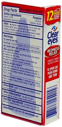 Clear Eyes Redness Relief Eye Drops ( 0.5Fl.Oz)