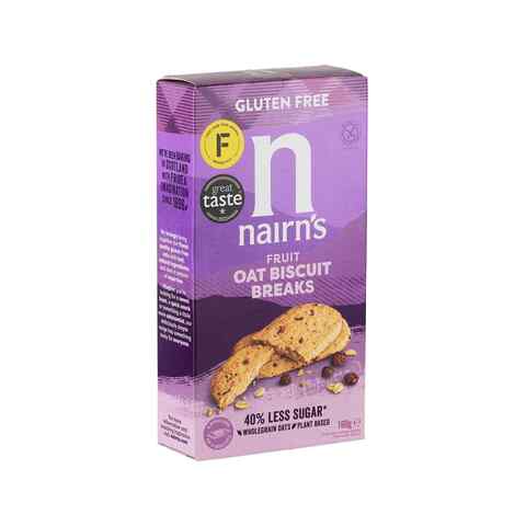 Nairns Gluten Free Oats And Fruit Biscuits Breaks 160g