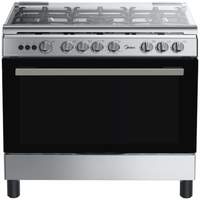 Midea 5 Burners Gas Cooker LME95028FFD Silver 90x60cm