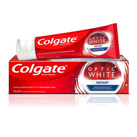 Buy Colgate Optic White Instant Whitening Toothpaste 75ml in Saudi Arabia
