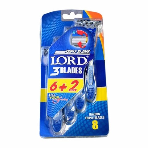 Lord Disposable Razor - 8 Blades - 6+2 Count