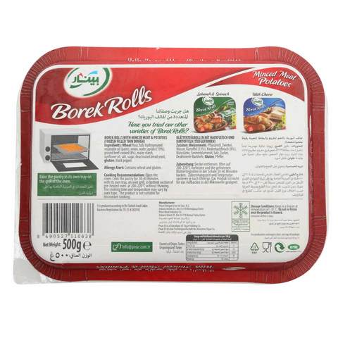 Pinar Borek Rolls Minced Meat And Potatoes 500g