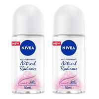NIVEA Antiperspirant Roll-on for Women Natural Radiance 50ml Pack of 2