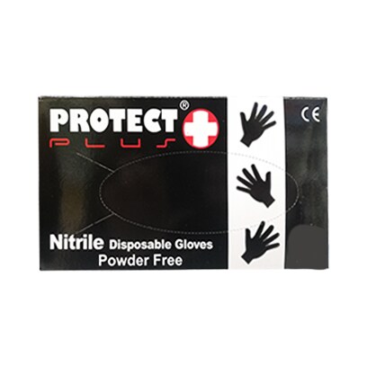 Pro Plus Disposable Gloves Black Small 100 Pieces 