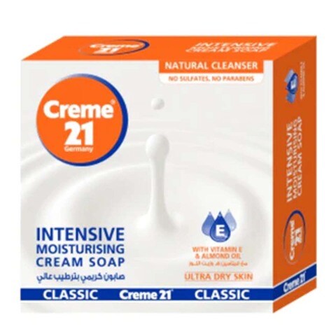 Creme 21 Cream Soap Intensive Moisturizing Soap Bar 125g x Pack of 4