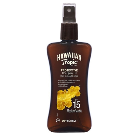 Hawaiian Tropic Protective Sun Tan Oil Spray SPF 15 200ml