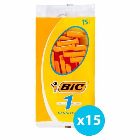 Bic 1 Sensitive Disposable Razor Orange 15 Razors